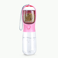 HKM-6849597 Portable Pet Water Cup with Detachable Design for Dogs and Cats, 550ML Capacity, Milk White, Cherry Blossom, Turquoise