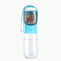 HKM-6849597 Portable Pet Water Cup with Detachable Design for Dogs and Cats, 550ML Capacity, Milk White, Cherry Blossom, Turquoise