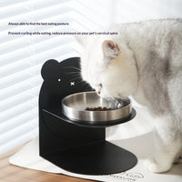 HKM-6849725 Large Capacity Stainless Steel Grain Drinking Bowl with Magnetic Stand for Cats