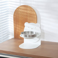 HKM-6849725 Large Capacity Stainless Steel Grain Drinking Bowl with Magnetic Stand for Cats