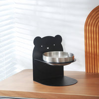 HKM-6849725 Large Capacity Stainless Steel Grain Drinking Bowl with Magnetic Stand for Cats
