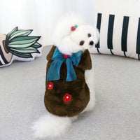 HKM-6850109 European and American Style Cotton Rabbit Fur Vest for Pets in Burgundy, Black, and Green