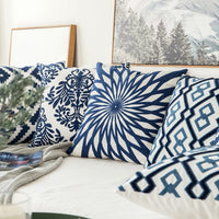 HKM-685011 Chinese Classical Embroidered Cushion Cover 45cm x 45cm, PP Cotton Pillowcase