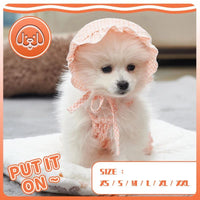 HKM-6851133 Orange Pet Jumpsuit with Hat for Summer Outdoor Adventures - Stylish Outfit for Puppies, Cats, Yorkies, and Chihuahuas
