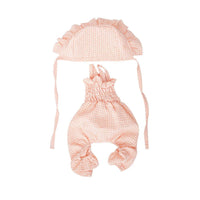 HKM-6851133 Orange Pet Jumpsuit with Hat for Summer Outdoor Adventures - Stylish Outfit for Puppies, Cats, Yorkies, and Chihuahuas