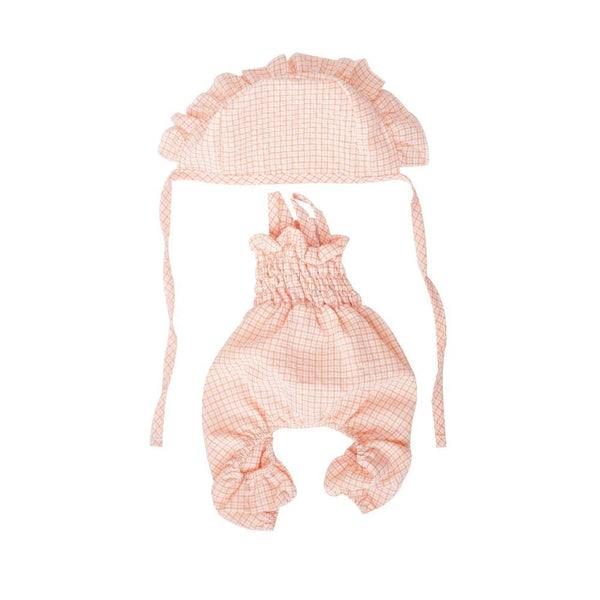 HKM-6851133 Orange Pet Jumpsuit with Hat for Summer Outdoor Adventures - Stylish Outfit for Puppies, Cats, Yorkies, and Chihuahuas