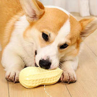 HKM-6852157 Peanut-Shaped Dog Chew Toy for Teeth Cleaning and Interactive Play