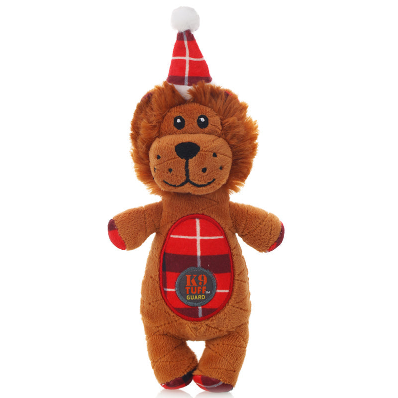 HKM-6854333 Interactive Plush Pet Toy for Dogs - Teeth Resistant, Lion, Cow, Elk & Old Man Designs, 24x10cm