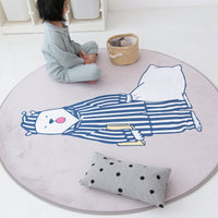 HKM-685459 Cartoon Round Slow Rebound Floor Mat for Living Room or Bedroom - Available in Various Designs and Sizes
