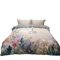 HKM-685459 Warm American Quilt Set with 3D Floral Pattern - Four Pieces for Fall and Winter