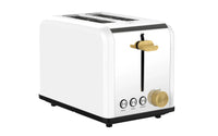 HKM-685523 Stainless Steel Wide Slot 2-Slice Electric Bread Toaster with Even Toasting and Adjustable Settings