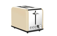 HKM-685523 Stainless Steel Wide Slot 2-Slice Electric Bread Toaster with Even Toasting and Adjustable Settings