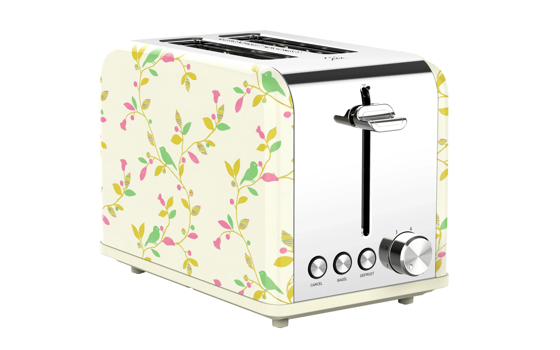 HKM-685523 Stainless Steel Wide Slot 2-Slice Electric Bread Toaster with Even Toasting and Adjustable Settings