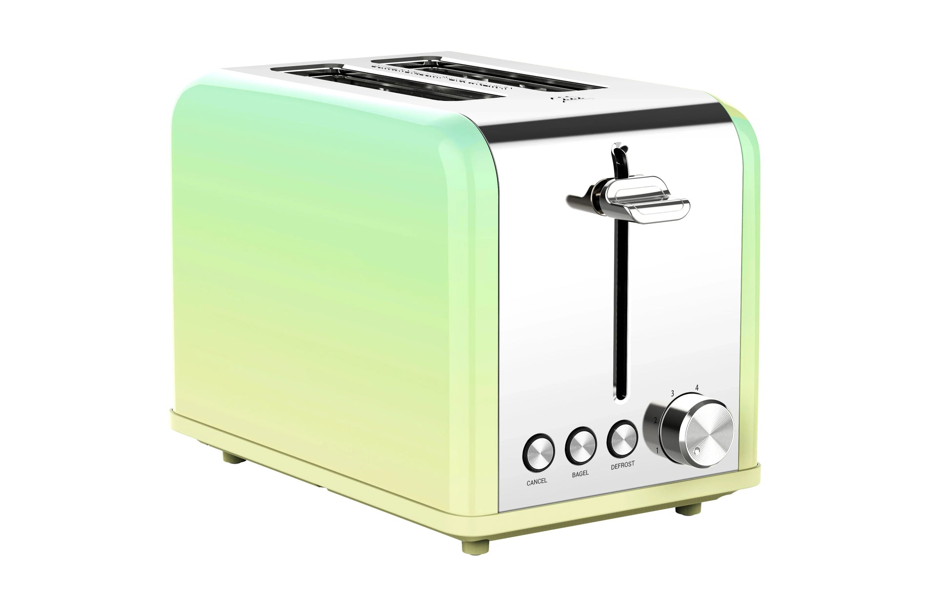 HKM-685523 Stainless Steel Wide Slot 2-Slice Electric Bread Toaster with Even Toasting and Adjustable Settings