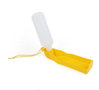 HKM-6855357 Portable Plastic Dog Water Bottle with Built-in Bowl - 500ml Hydration Feeder for Outdoor Travel