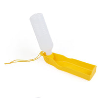 HKM-6855357 Portable Plastic Dog Water Bottle with Built-in Bowl - 500ml Hydration Feeder for Outdoor Travel
