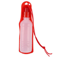 HKM-6855357 Portable Plastic Dog Water Bottle with Built-in Bowl - 500ml Hydration Feeder for Outdoor Travel