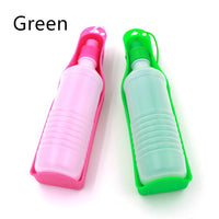 HKM-6855357 Portable Plastic Dog Water Bottle with Built-in Bowl - 500ml Hydration Feeder for Outdoor Travel