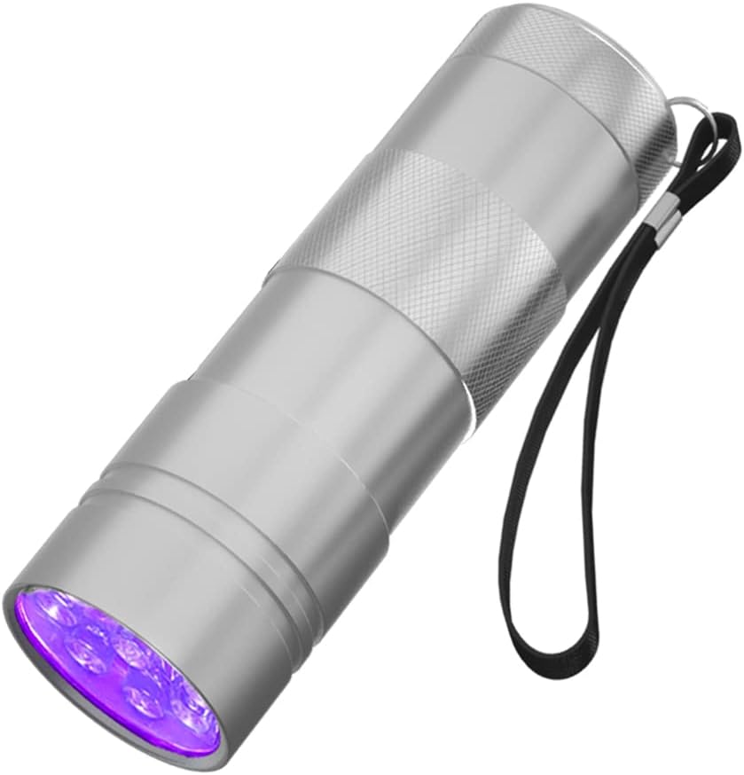 HKM-6856765 Mini LED UV Blacklight Flashlight for Detecting Pet Urine Stains, Bed Bugs, and Scorpions - Portable and Waterproof