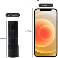 HKM-6856765 Mini LED UV Blacklight Flashlight for Detecting Pet Urine Stains, Bed Bugs, and Scorpions - Portable and Waterproof
