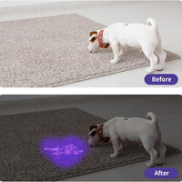 HKM-6856765 Mini LED UV Blacklight Flashlight for Detecting Pet Urine Stains, Bed Bugs, and Scorpions - Portable and Waterproof