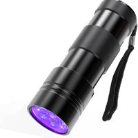 HKM-6856765 Mini LED UV Blacklight Flashlight for Detecting Pet Urine Stains, Bed Bugs, and Scorpions - Portable and Waterproof