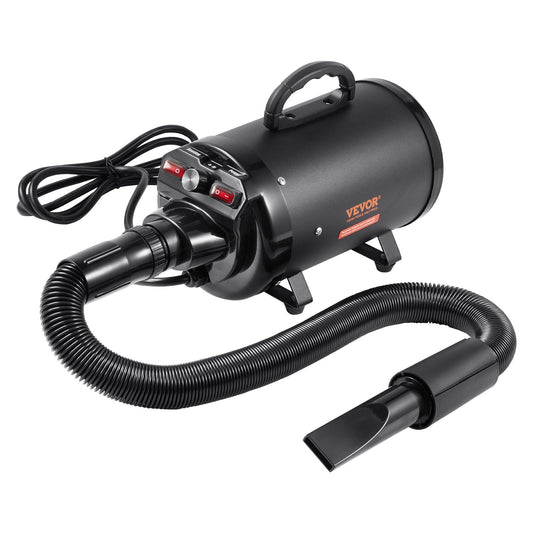 HKM-6857149 Pet Hair Dryer with Adjustable Speed and Temperature Control, 2800W/4.3HP Motor, Includes 4 Nozzles and Extendable Hose