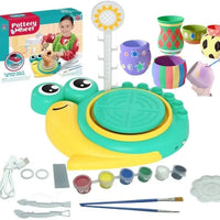 HKM-685779 Cartoon Animal Pottery Machine for Kids - Creative DIY Clay Turntable Toy