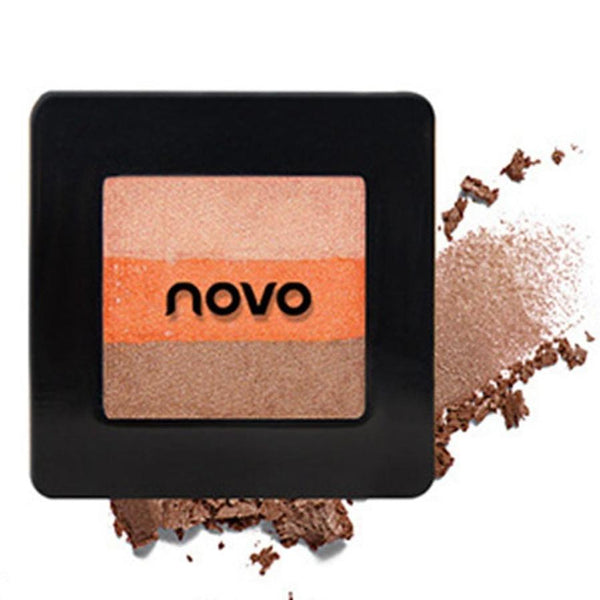 HKM-685843 Trichromatic Eyeshadow Palette with Three Universal Shades for Concealing