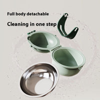 HKM-6861245 Portable Folding Outdoor Dog Feeding and Drinking Bowl - Stainless Steel, Various Colors Available