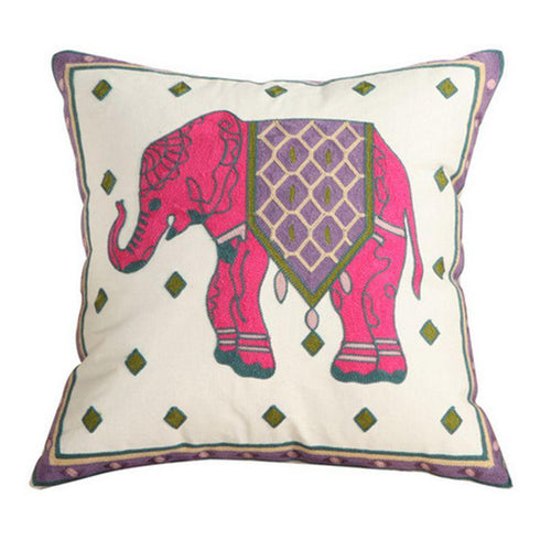 HKM-686163 Embroidered Floral Cotton Pillowcase for Decorative Seating