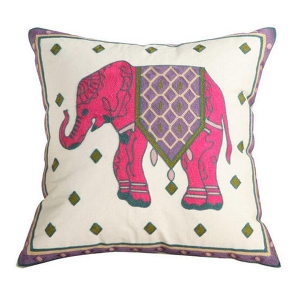 HKM-686163 Embroidered Floral Cotton Pillowcase for Decorative Seating