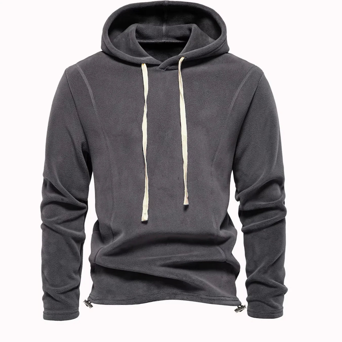 HKM-686163 Men's Padded Solid Color Sweatshirt Rocker Fleece Warm Outdoor Coat Men's Reversible Fleece Punching Jacket Inner Guard Cardigan