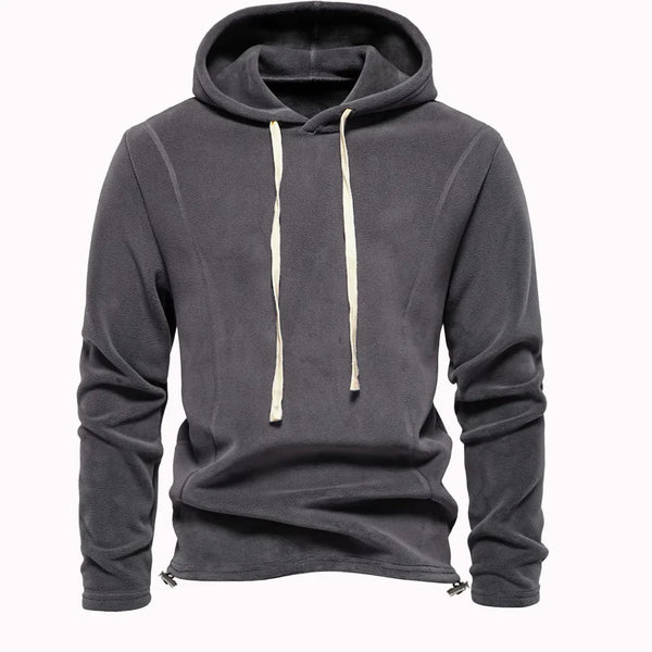 HKM-686163 Men's Padded Solid Color Sweatshirt Rocker Fleece Warm Outdoor Coat Men's Reversible Fleece Punching Jacket Inner Guard Cardigan