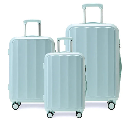 HKM-686163 Stylish and Durable ABS Bayer Carry-on Trolley Luggage Set for Travel