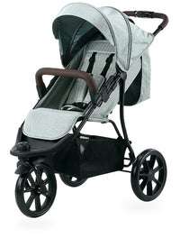 HKM-6862163 heather gray three-wheel jogger stroller showcase