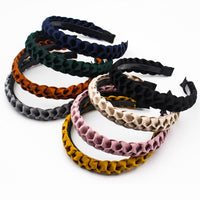 HKM-686355 Korean Fabric Headband in Solid Colors with Simple Dough-Twist Design