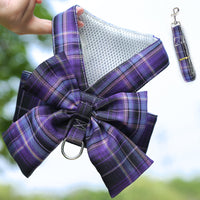 HKM-6864317 Stylish Plaid Strap Dog Leash and Skirt Set for Pets