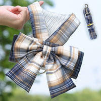 HKM-6864317 Stylish Plaid Strap Dog Leash and Skirt Set for Pets