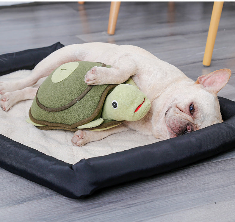 HKM-6864701 Interactive Dog Tortoise Plush Toy for Sniffing, Food Leaking, and Training Development