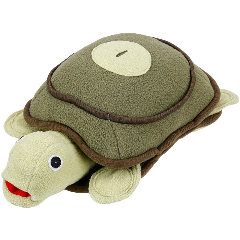 HKM-6864701 Interactive Dog Tortoise Plush Toy for Sniffing, Food Leaking, and Training Development