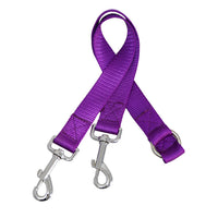 HKM-6864829 Double-Headed Pet Traction Leash - Durable Nylon with Metal Hook - Available in Multiple Colors