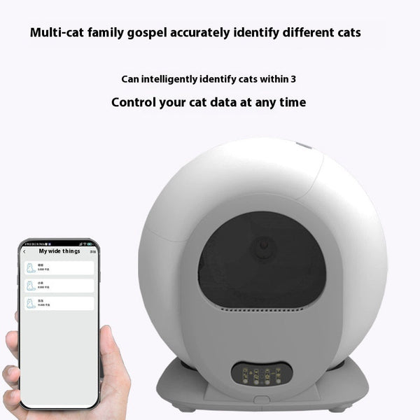 HKM-6865085 Smart Automatic Cat Litter Box with Deodorizing Feature - 9L Capacity, ABS Plastic, 18W Power
