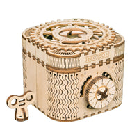 HKM-686611 Hand-Cranked Wooden Film Projector - Mechanical 3D Puzzle for Ages 15 and Up