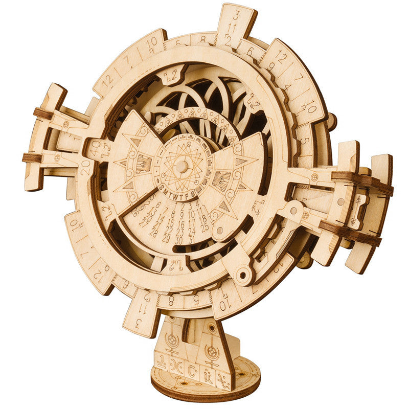 HKM-686611 Hand-Cranked Wooden Film Projector - Mechanical 3D Puzzle for Ages 15 and Up
