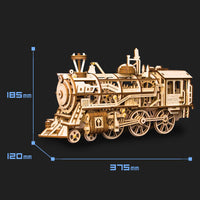 HKM-686611 Hand-Cranked Wooden Film Projector - Mechanical 3D Puzzle for Ages 15 and Up