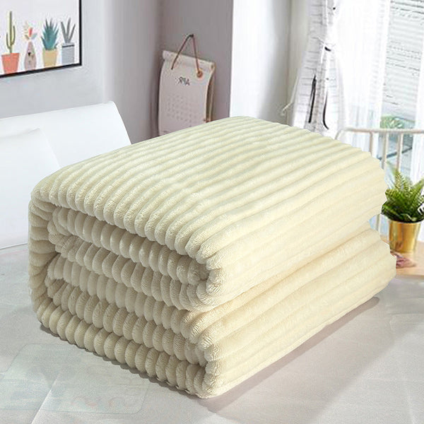 HKM-686611 Milk Fiber Soft Office Nap Blanket - Multiple Sizes & Colors Available