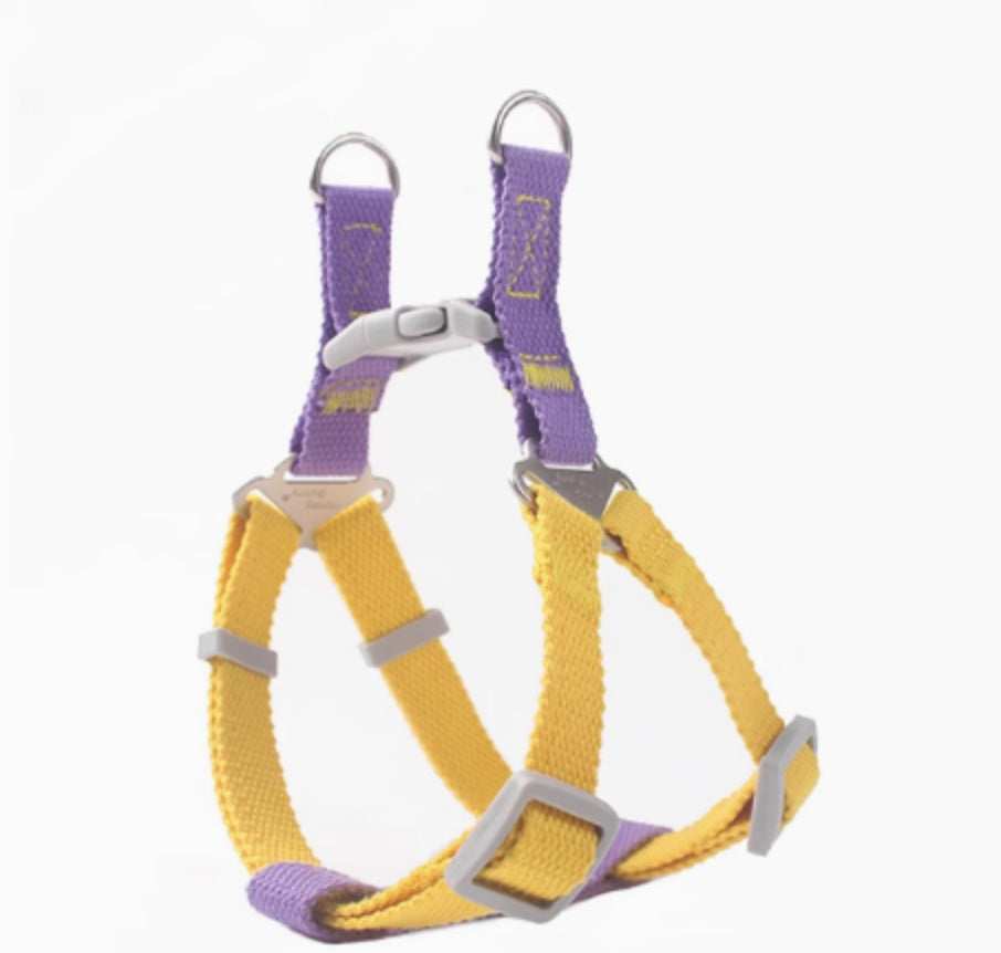 HKM-6866493 Contrast Color Vest-style Chest-back Traction Dog Leash for Pet Safety and Control