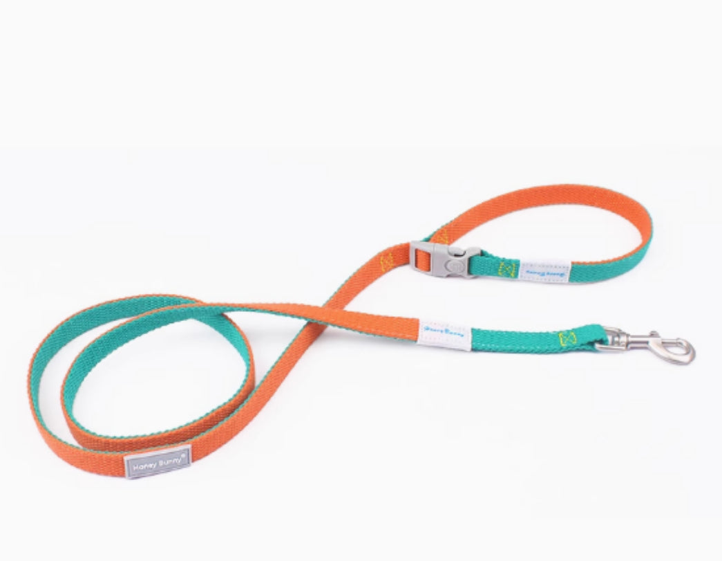 HKM-6866493 Contrast Color Vest-style Chest-back Traction Dog Leash for Pet Safety and Control