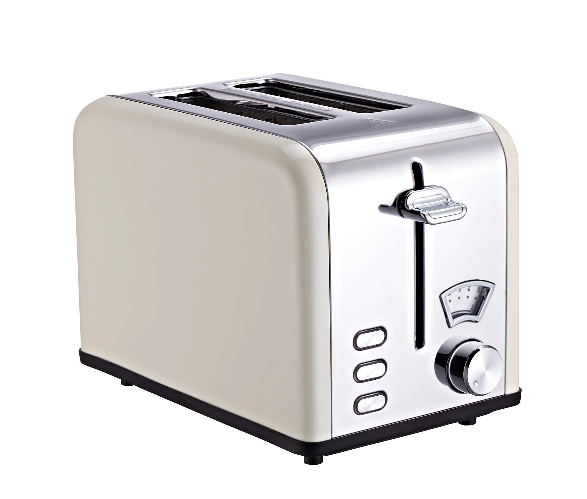 HKM-686675 Stainless Steel 2-Slice Toaster with Automatic Pop-Up and Reheat/Defrost Functions